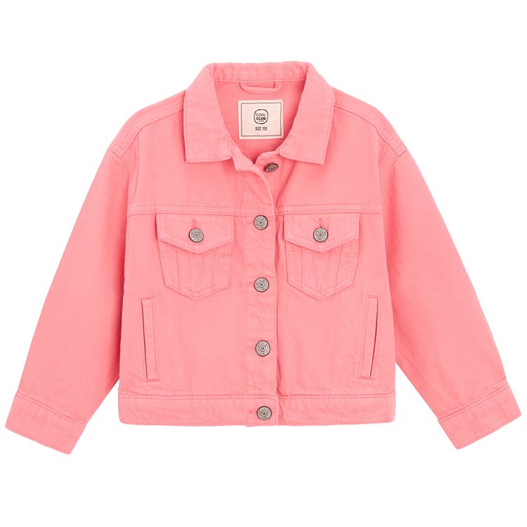 Pink denim jacket