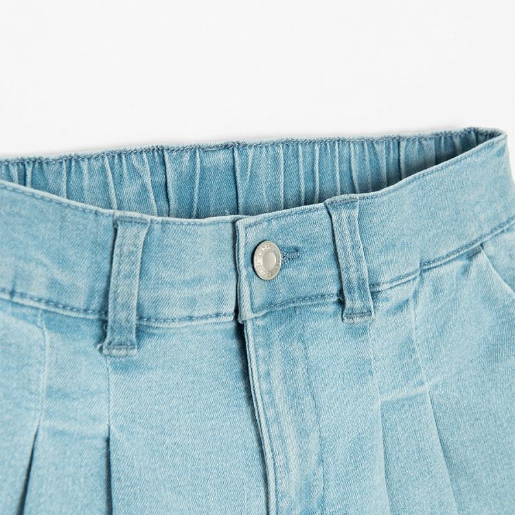 Light blue denim shorts