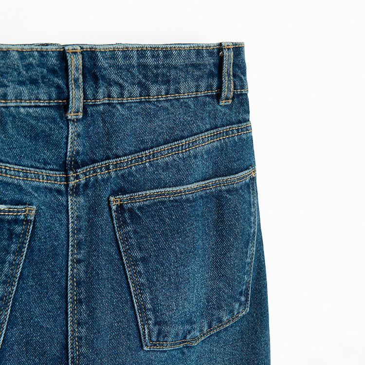 Blue denim skirt