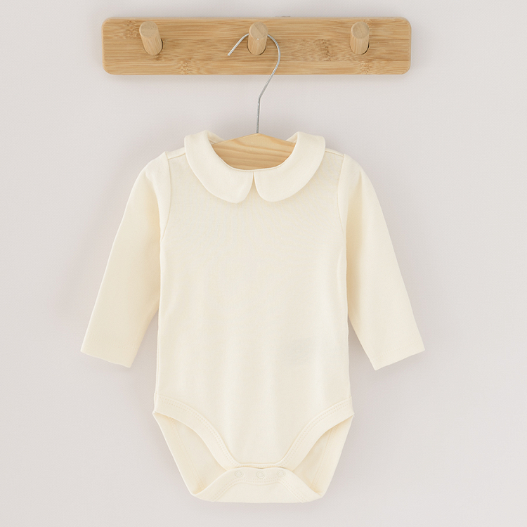 Clothing set brown dungaree and white romper