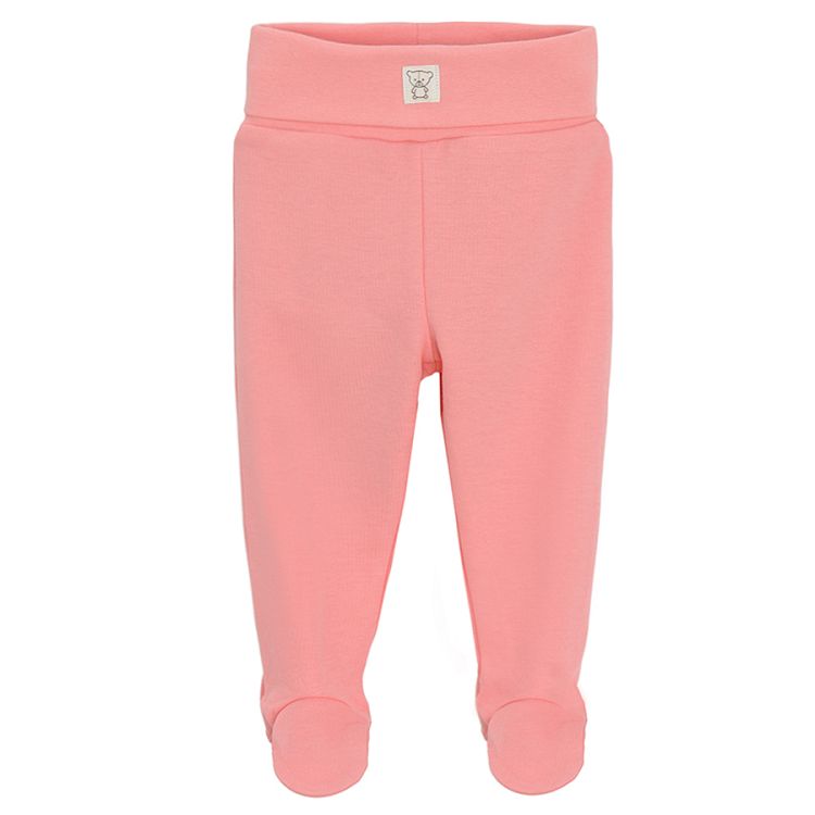 Pink and dusty pink footed leggings- 2 pack