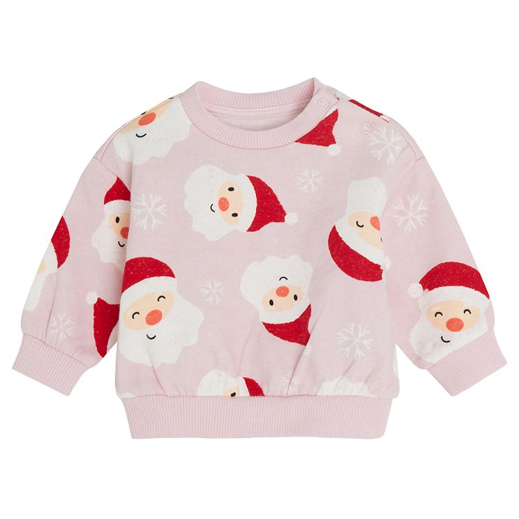 Pink jogging set with Santa Claus print