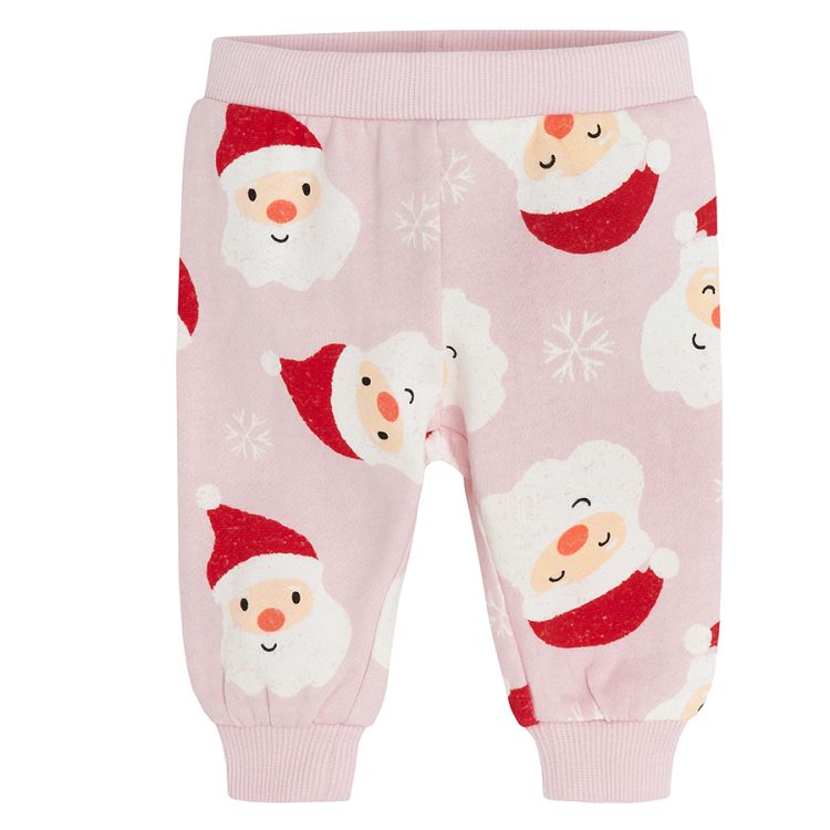 Pink jogging set with Santa Claus print