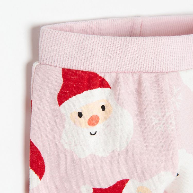 Pink jogging set with Santa Claus print