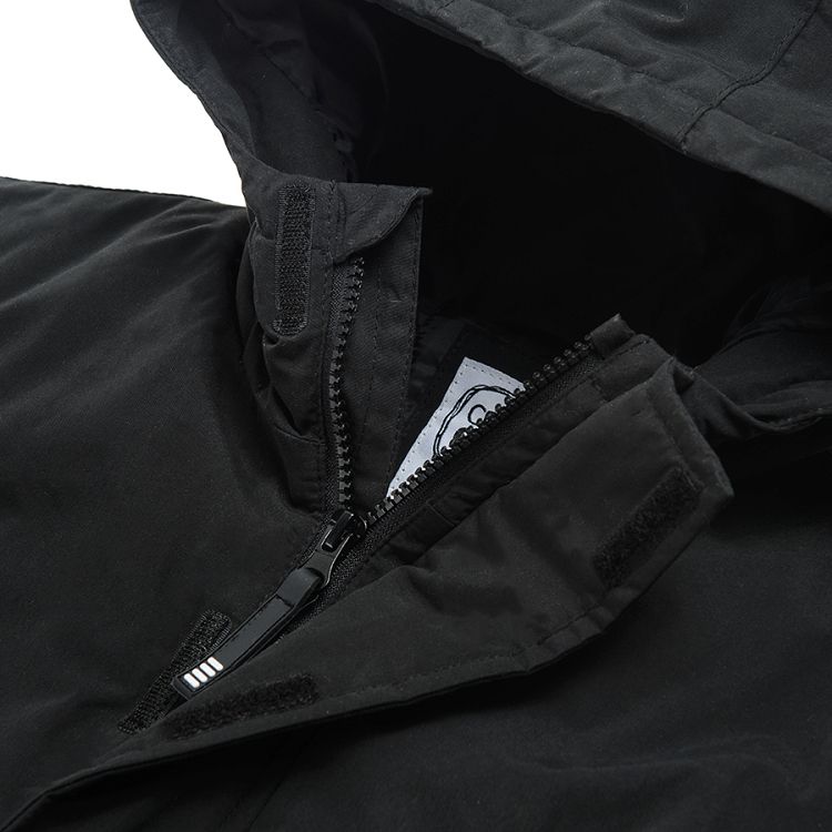 Black hooded jacket