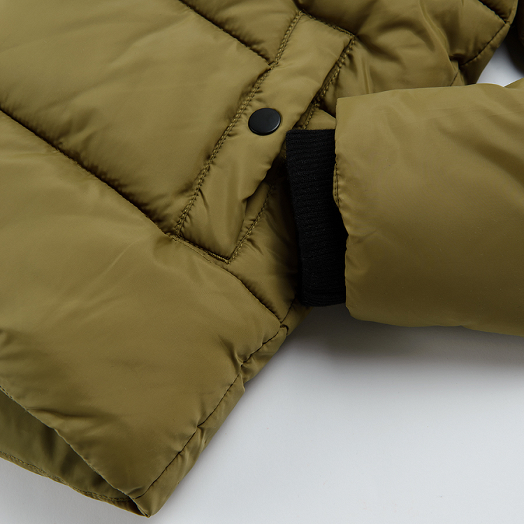 Khaki hooded jacket