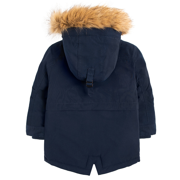 Dark blue hooded jacket