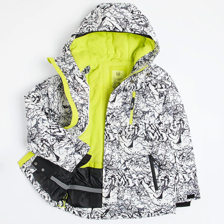 Hooded ski jacket