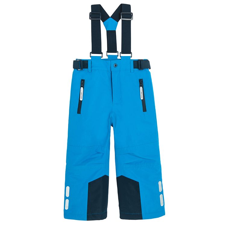 Blue ski trousers