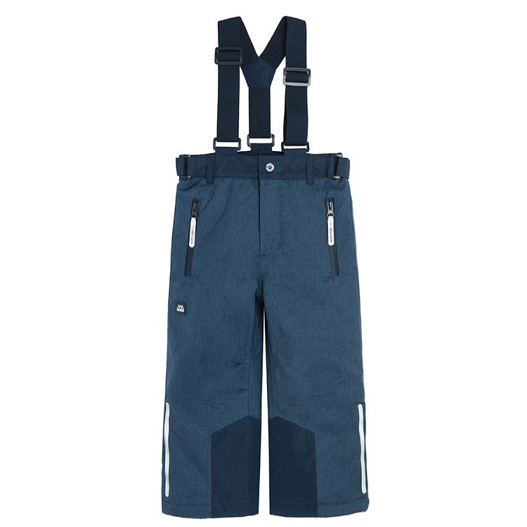 Blue ski trousers