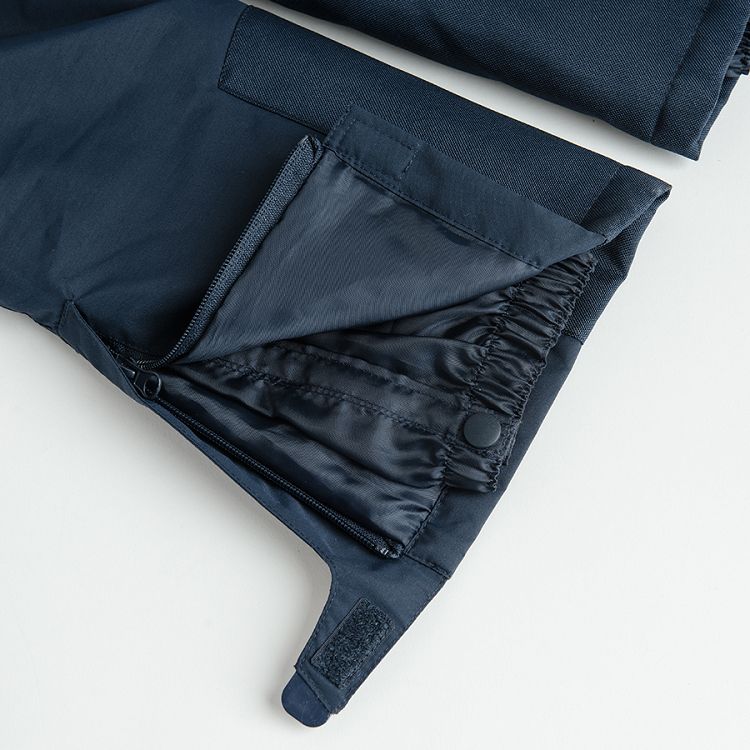 Dark blue with fluo suspenders ski trousers