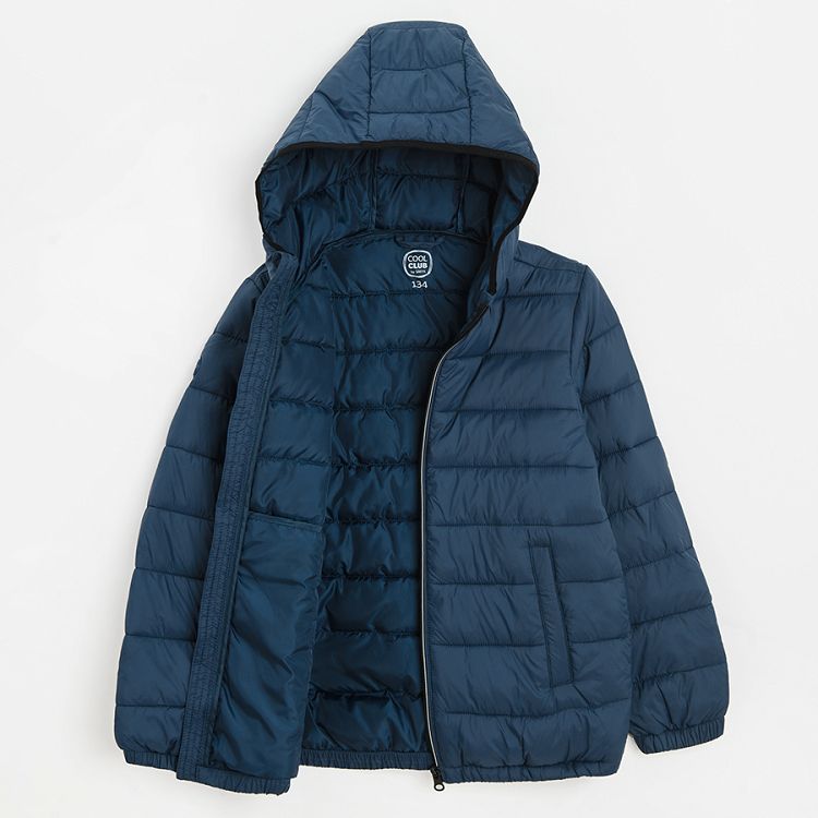 Dark blue hooded jacket