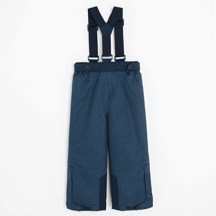 Blue ski trousers