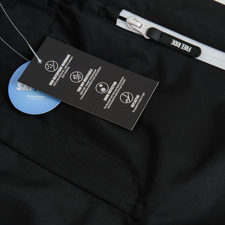 Black ski trousers