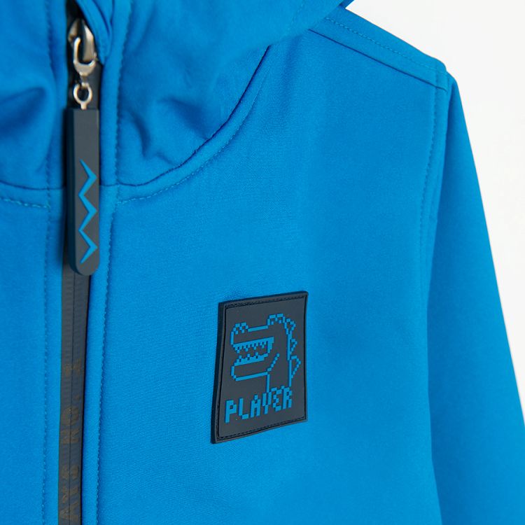 Light blue zip through hooded jacket