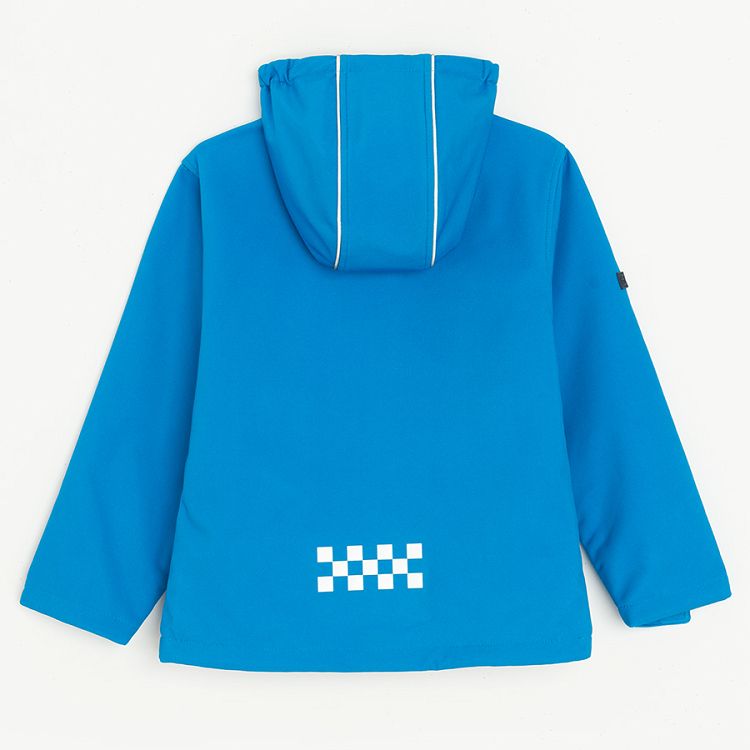 Light blue zip through hooded jacket