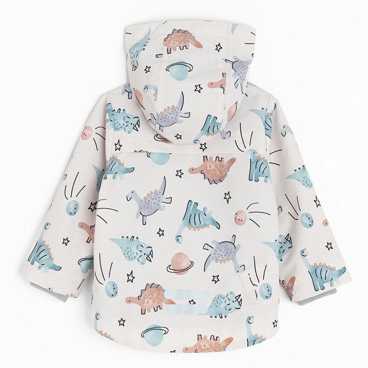 Light jacket with dinosaurs print