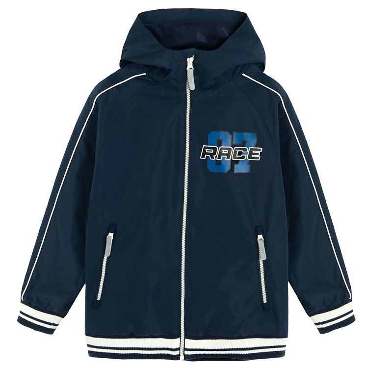 Blue light hooded jacket