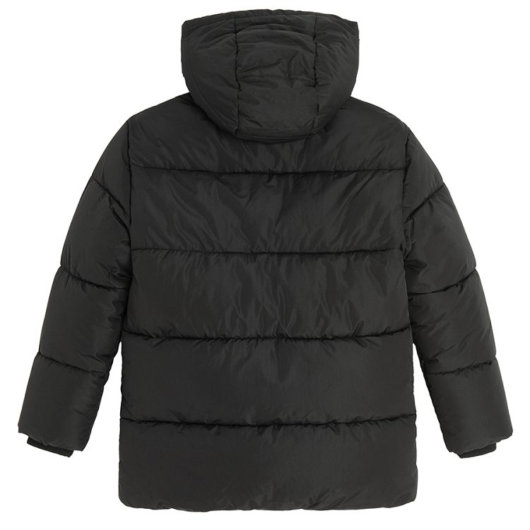 Black zip through winter jacket