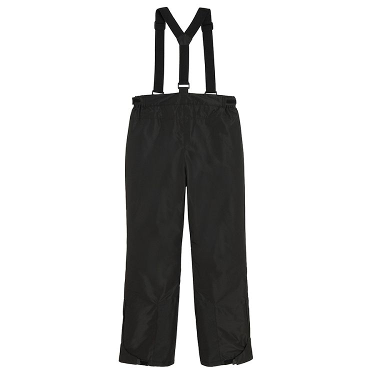 Black ski trousers with fluo details