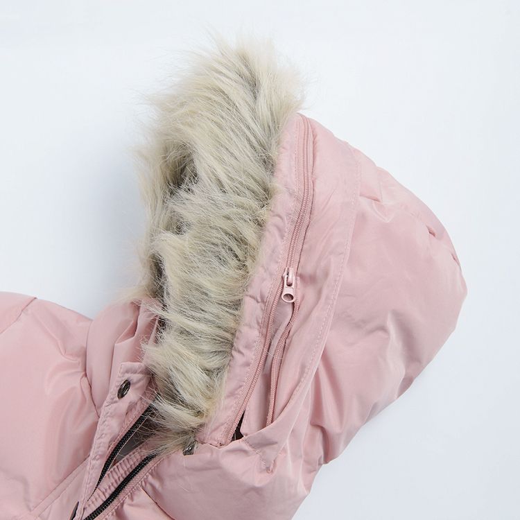 Light pink hooded jacket