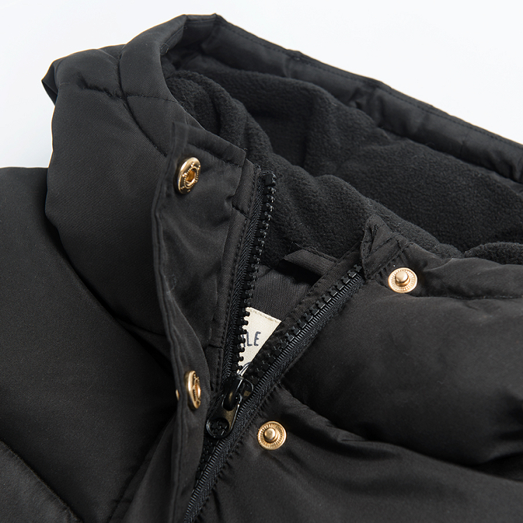 Black hooded jacket