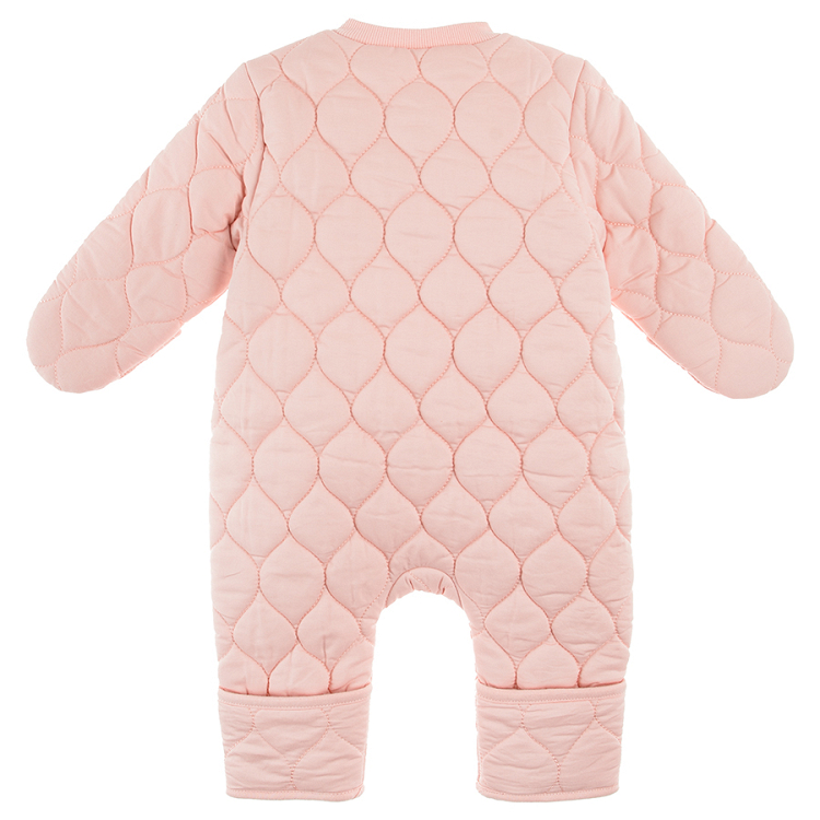 Light pink pram suit with two zippers