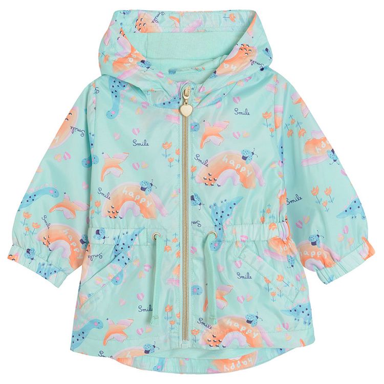 Mint hooded summer jacket