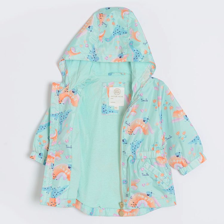 Mint hooded summer jacket