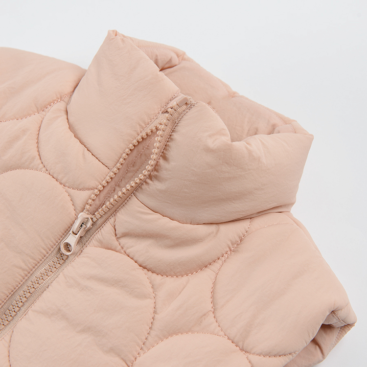 Light pink quilted outdoor vest