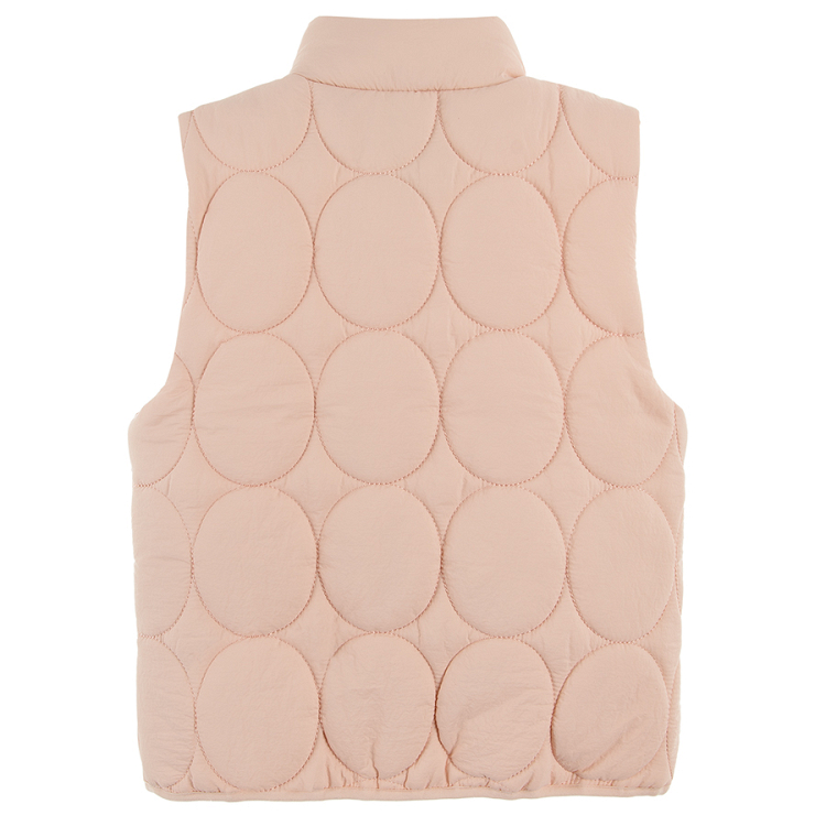 Light pink quilted outdoor vest