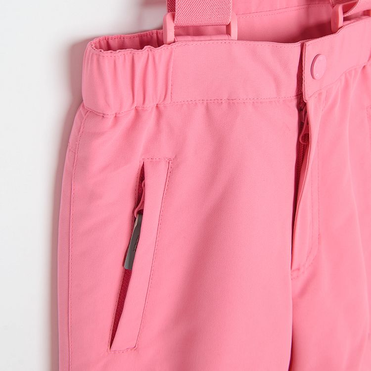 Pink ski trousers