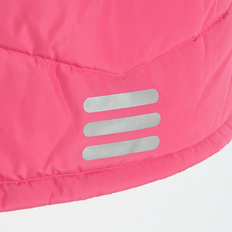 Pink and black zip through jacket