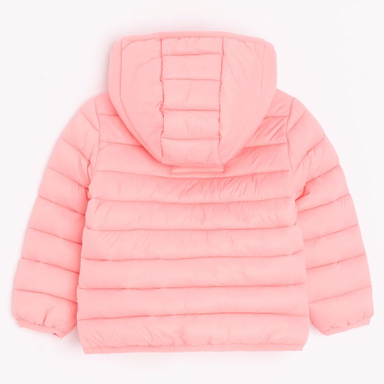 Pink zip through hooded jacket