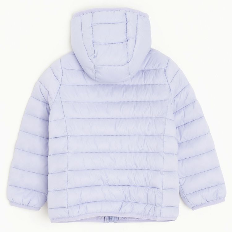 Violet zip through hooded jacket