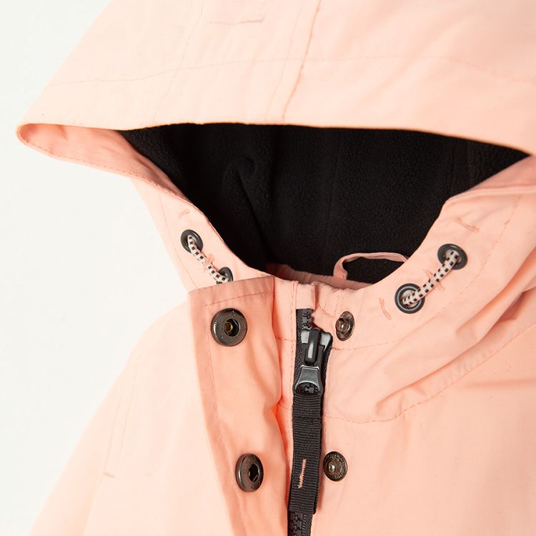 Pink zip through hooded jacket