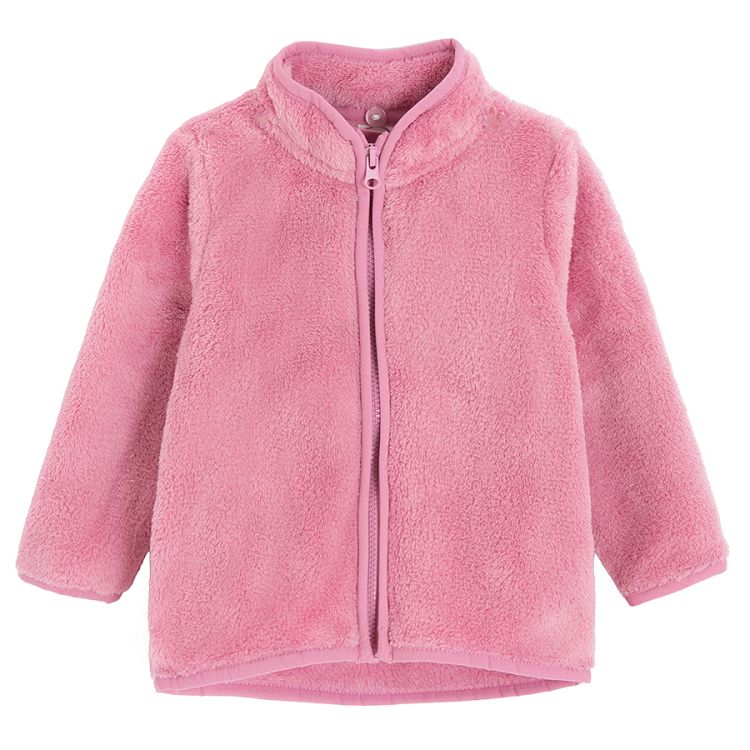 Khaki hooded jacket and pink zio through jacket set - 2 pieces