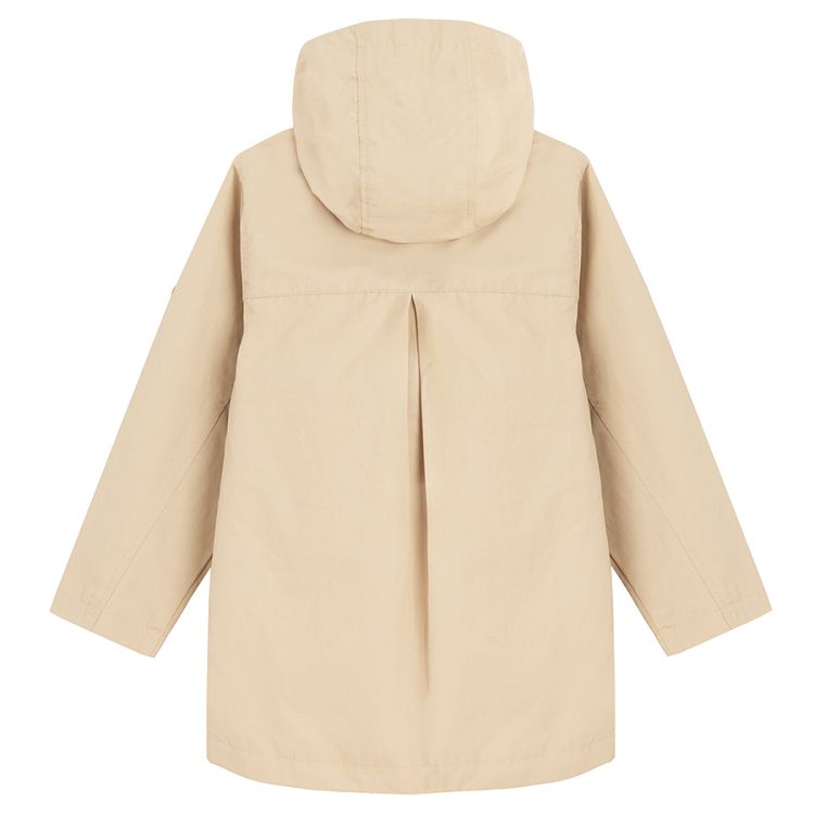 Beige light hooded jacket