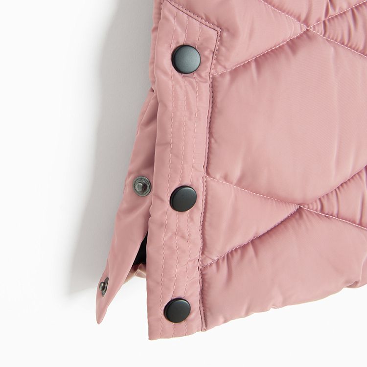 Pink hooded winter coat