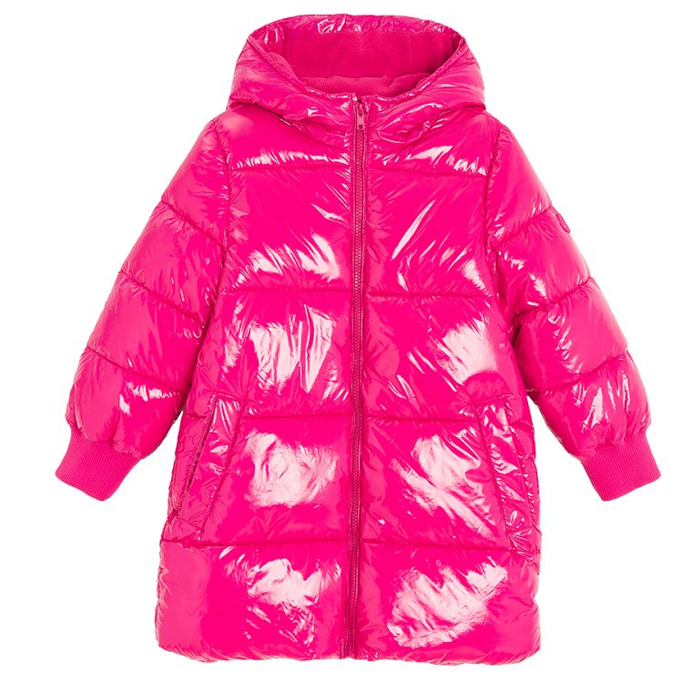 Fucshia hooded winter coat