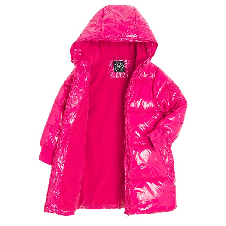 Fucshia hooded winter coat