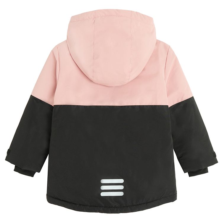 Pink hooded ski jacket