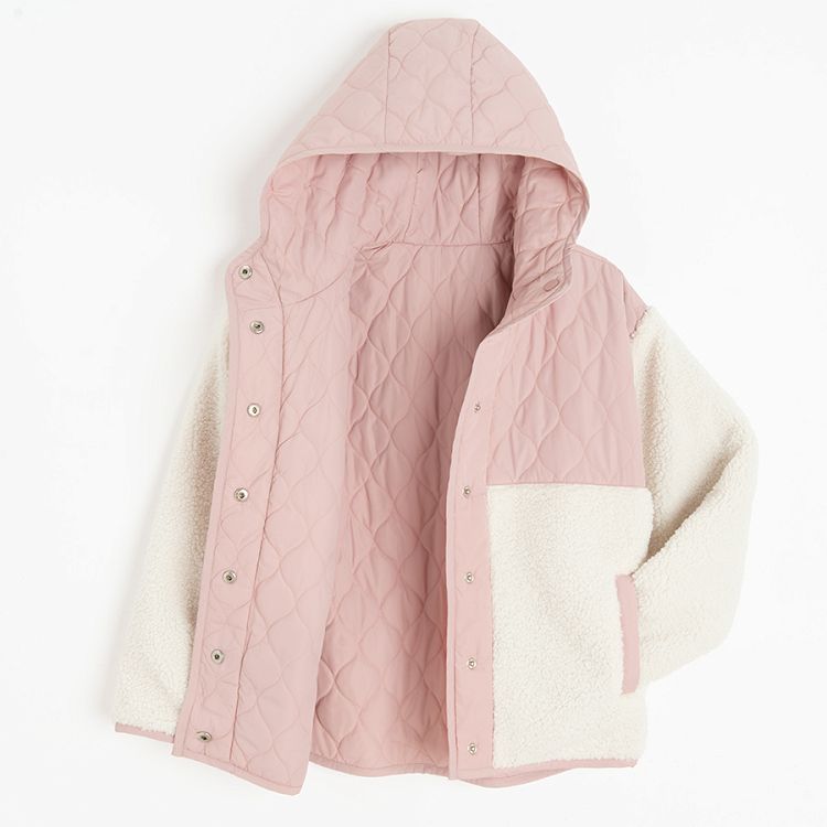 Beige hooded jacket