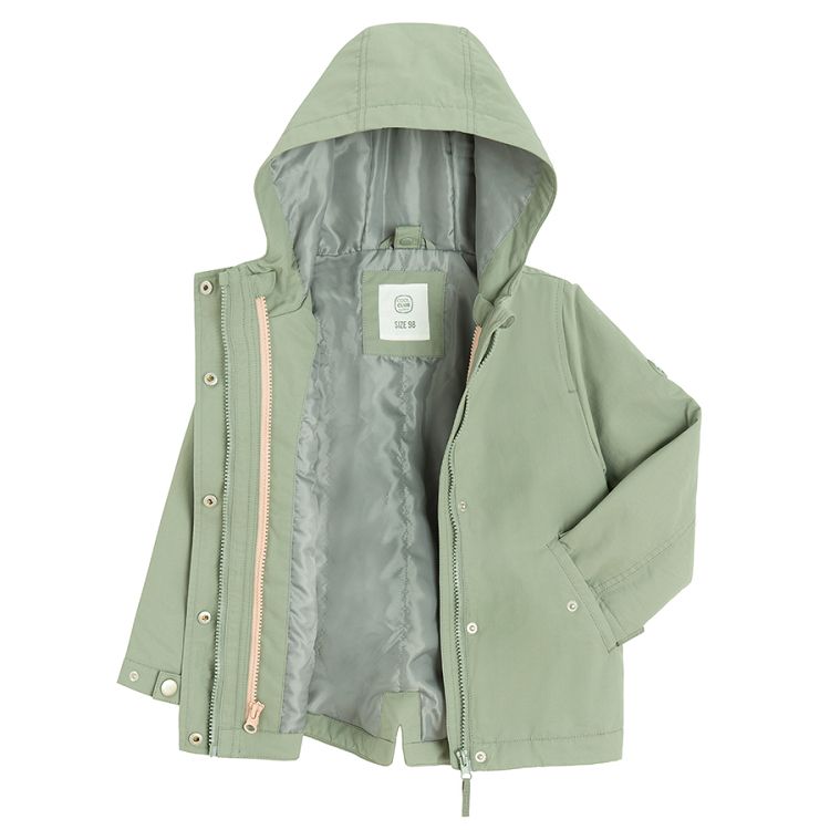 Khaki hooded jacket and light jacket- 2 pieces