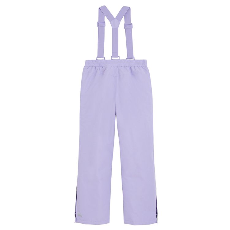 Purple ski trousers