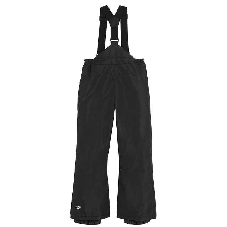 Black ski trousers