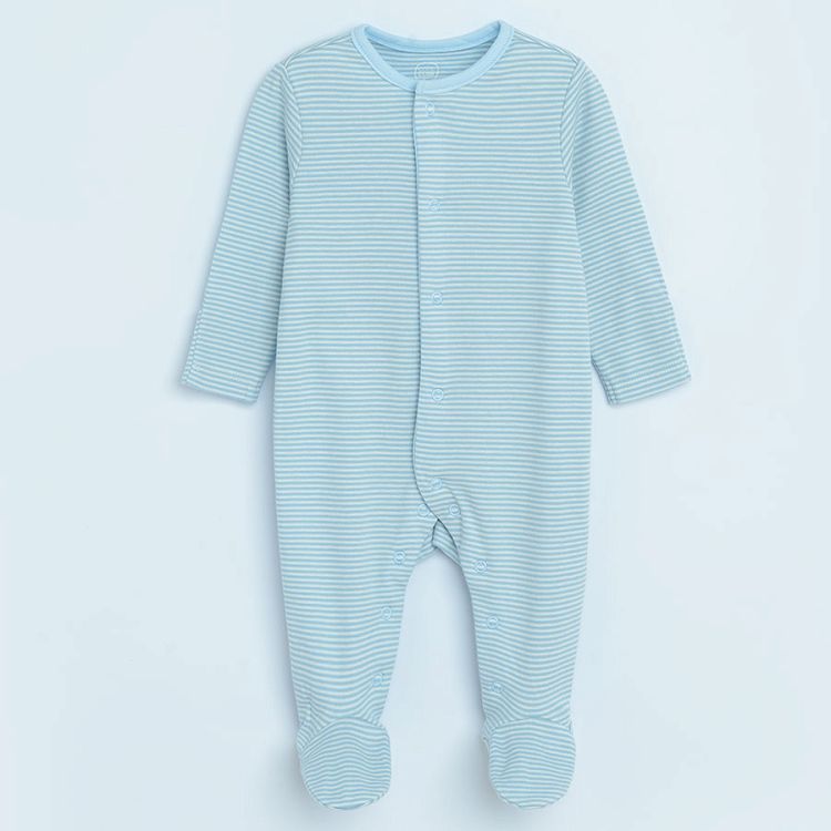 Blue footed overalls with bear print