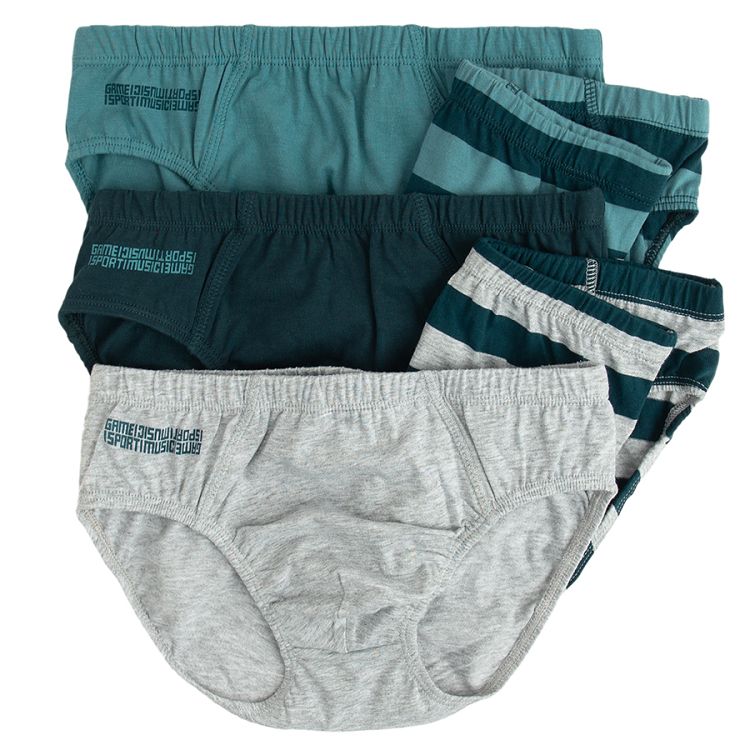 Blue and grey slips- 5 pack