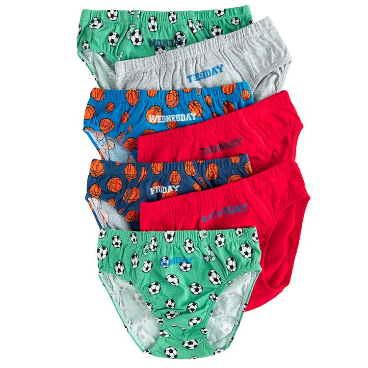 Slips with soccer print- 7 pack