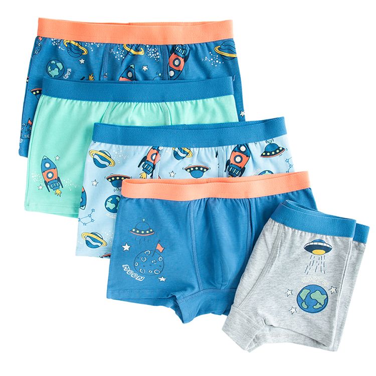 Boxer shorts with space print- 5 pack